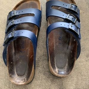Betula by Birkenstock Z7082* Womens Navy Faux Leather Sandals .EUR 38
